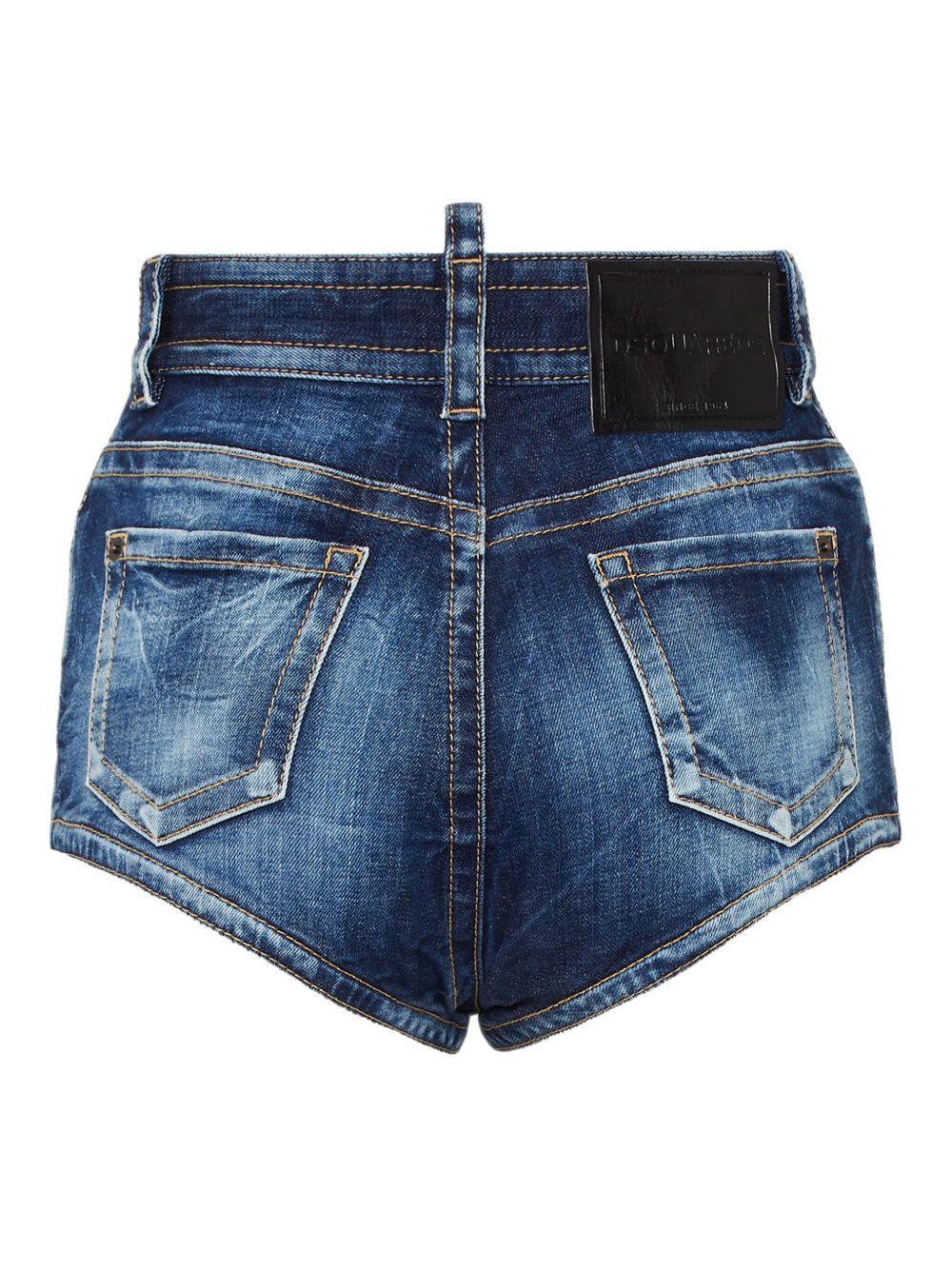 washed denim shorts  Product Image