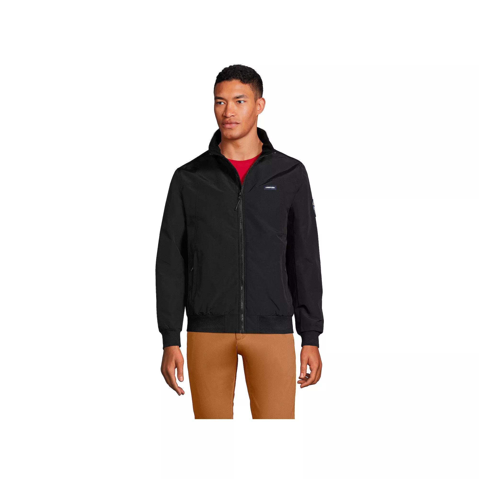 Men's Lands' End Classic Squall Bomber Jacket, Size: Small, Deep  Blue Product Image