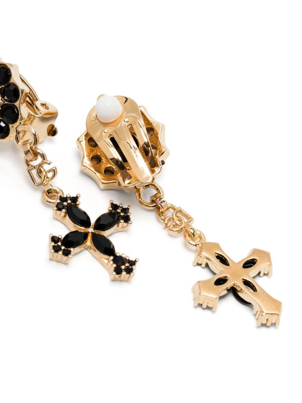cross-charm drop earrings Product Image