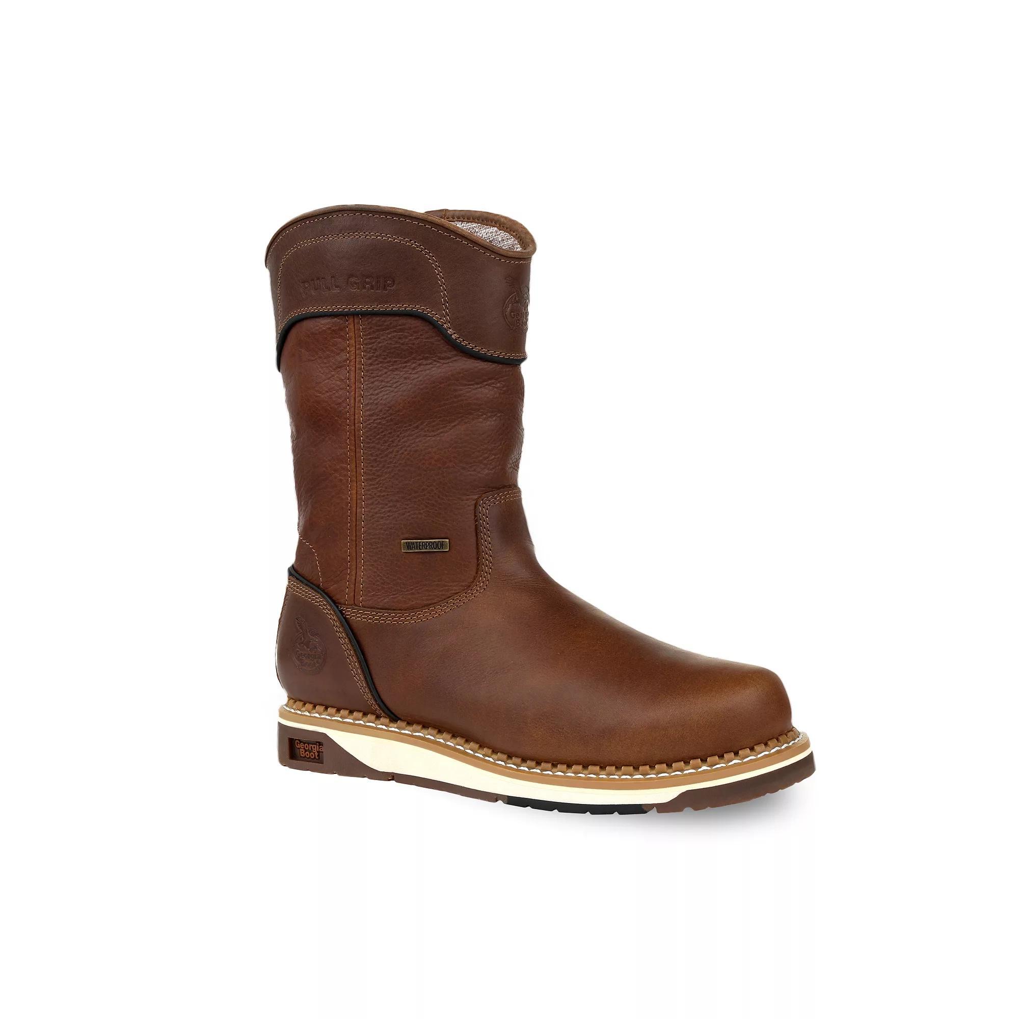 Georgia Boots AMP LT Men's Wedge Waterproof Work Boots, Size: 10.5, Brown Product Image