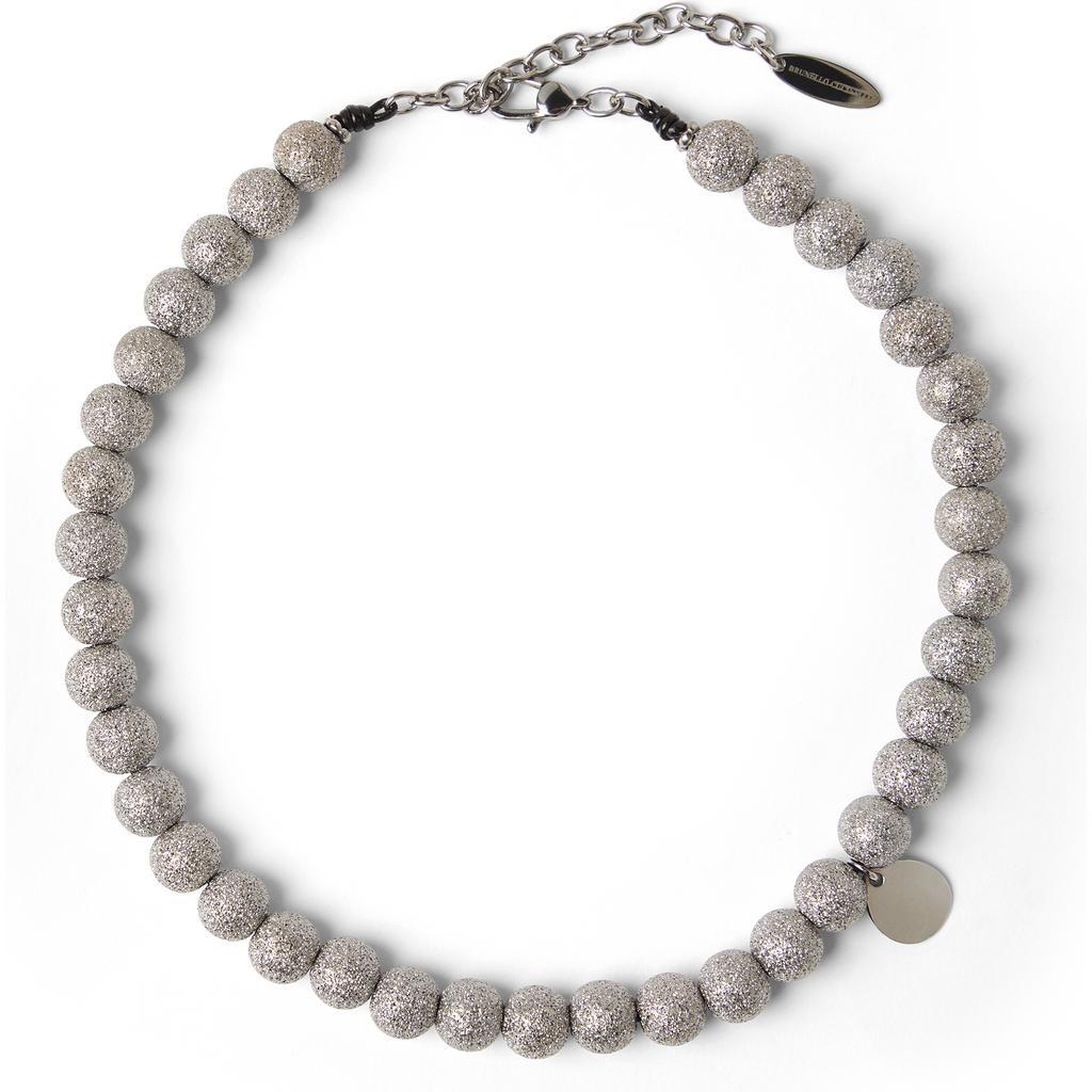 BRUNELLO CUCINELLI Silver Necklace In Neutral Product Image