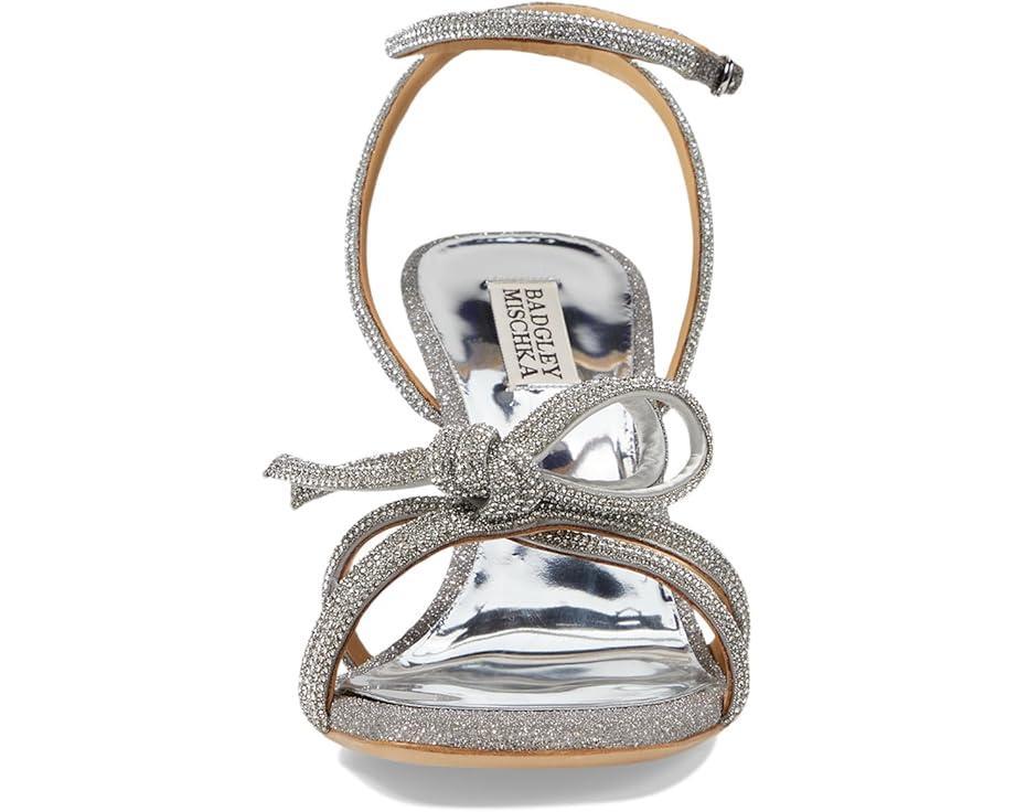 Allie Bow-Trim Satin Sandals Product Image