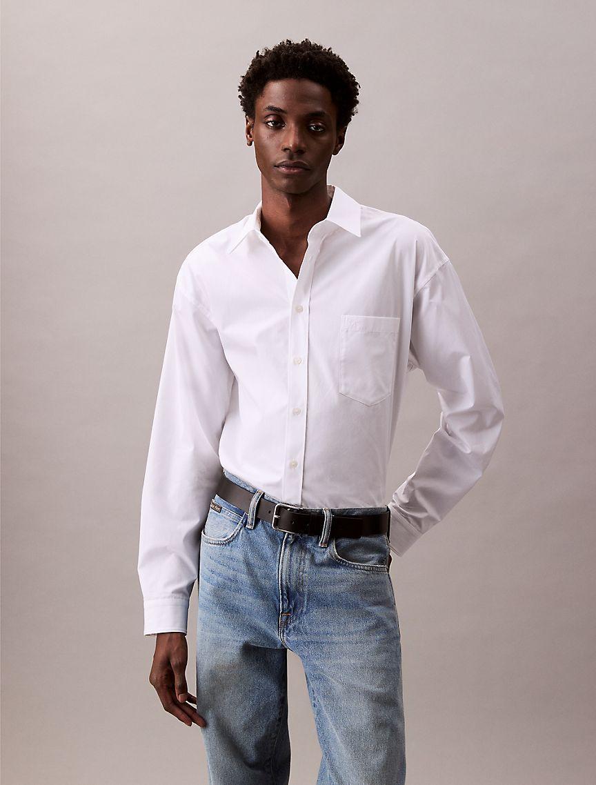 Oversized Cotton Poplin Button-Down Product Image