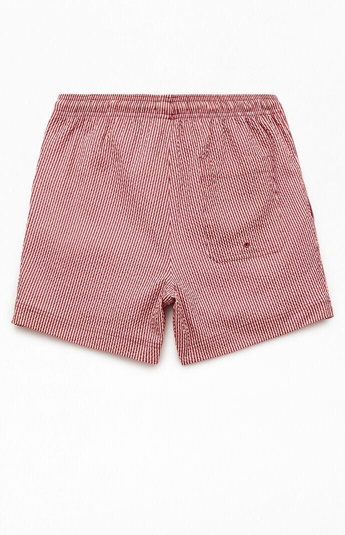 Men's Striped Seersucker 4.5" Swim Trunks Product Image