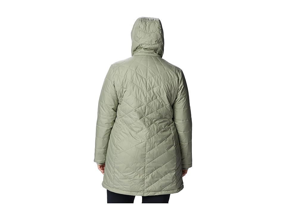 Columbia Plus Size Heavenly Long Hooded Jacket (Safari) Women's Coat Product Image
