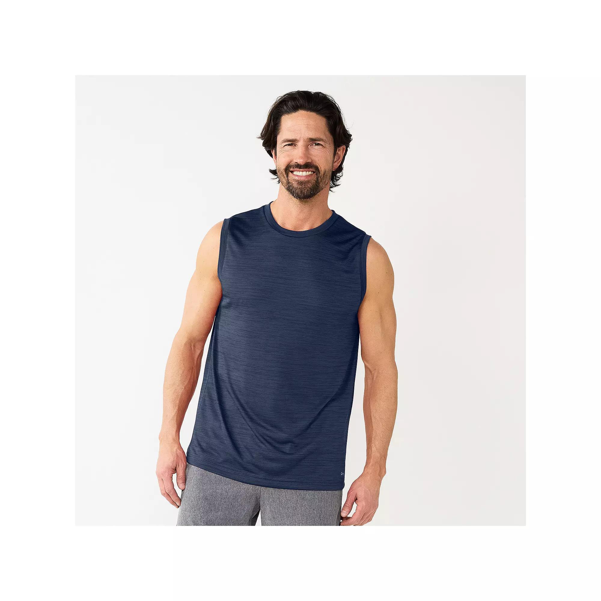Men's Tek Gear Dry Tek Muscle Tank, Size: Small, Blue Beauty Grid Product Image