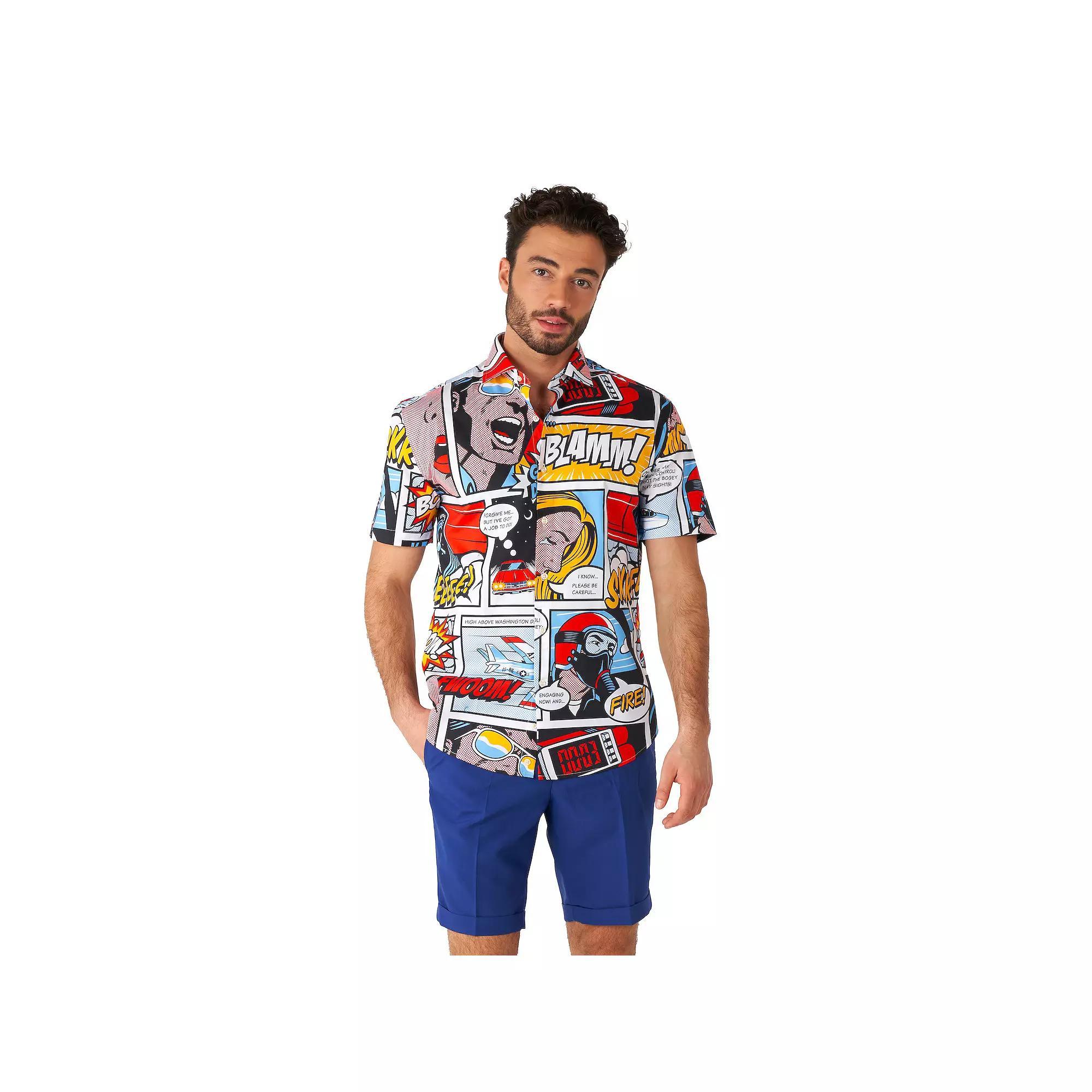 Men's OppoSuits Beach Button-Down Shirt, Size: Large, Danger Days Pop Product Image