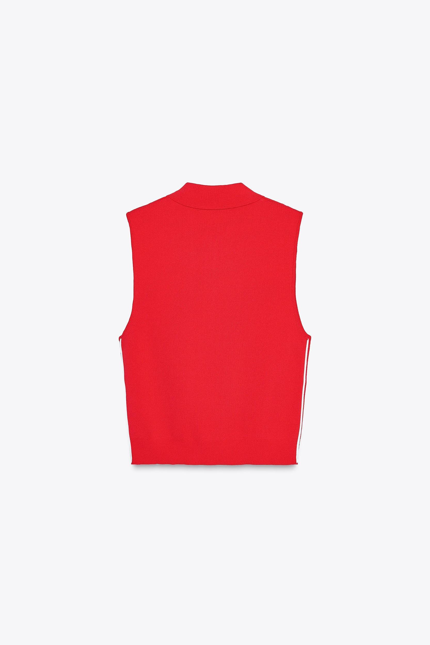 SIDE STRIPE KNIT TOP Product Image