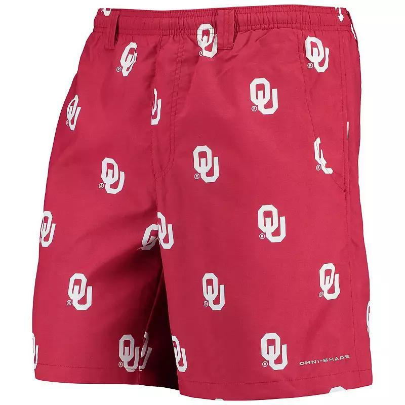 Men's Columbia PFG Crimson Oklahoma Sooners Backcast II 8" Omni-Shade Hybrid Shorts, Size: Large, Red Product Image