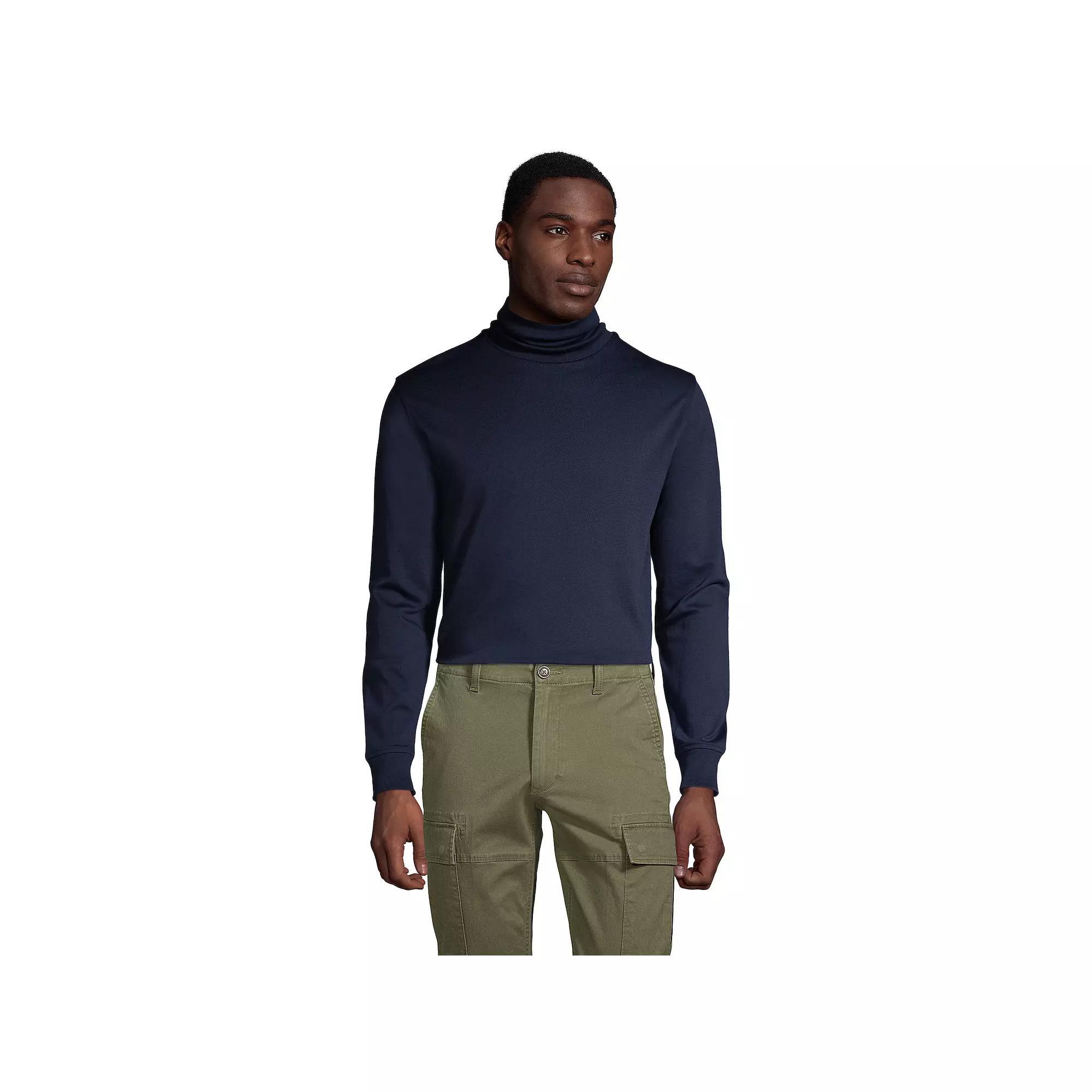 Big & Tall Lands End Super Soft Supima Turtleneck, Mens Product Image