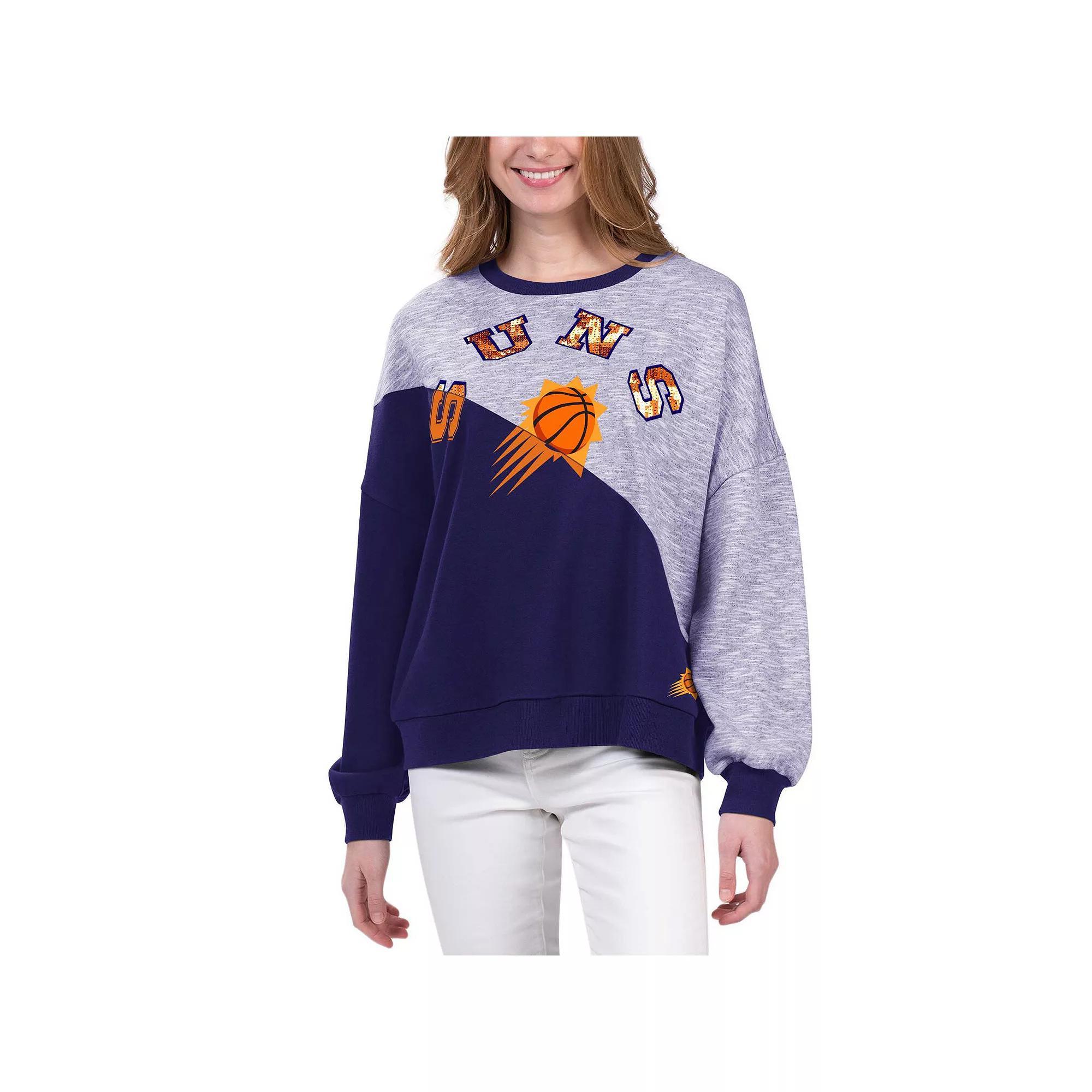 Women's G-III 4Her by Carl Banks Purple Phoenix Suns Benches Split Pullover Sweatshirt, Size: XL, Phx Purple Product Image
