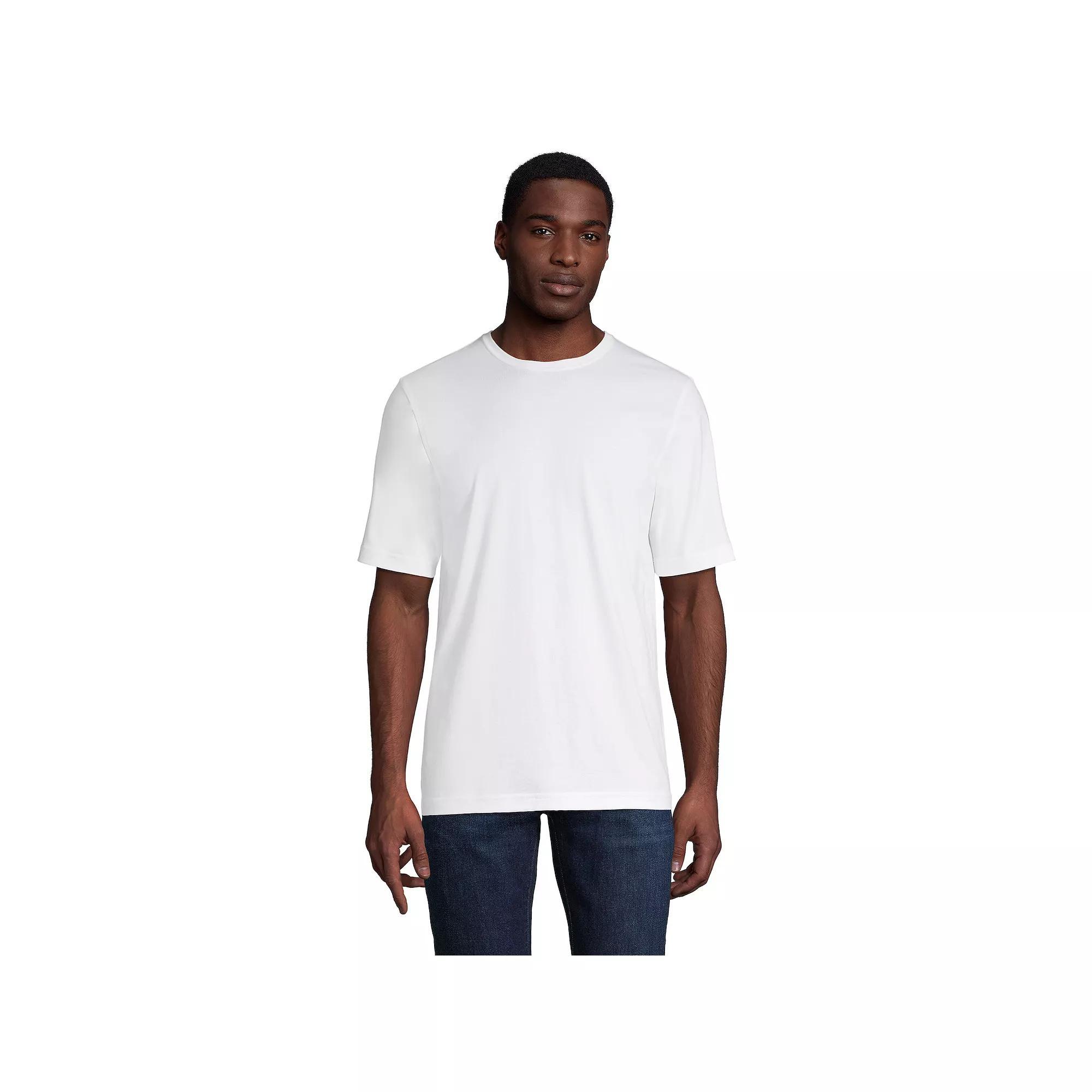 Men's Lands' End Supima Crewneck Tee, Size: Large, Radiant Blue Product Image