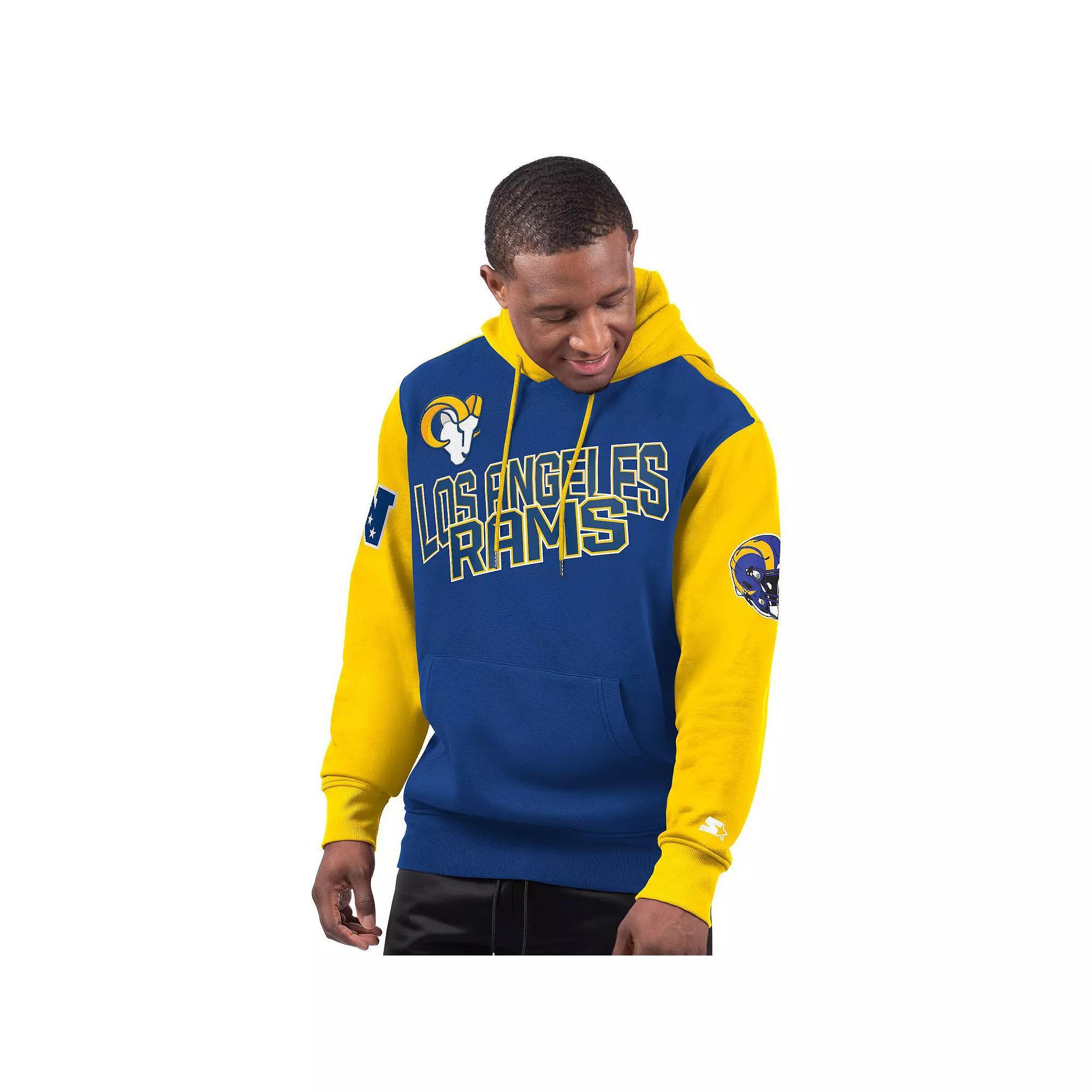 Men's Starter Royal Los Angeles Rams Extreme Pullover Hoodie, Size: Medium, Blue Product Image