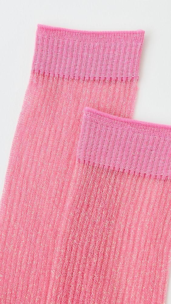 High Heel Jungle Shimmery Lights Metallic Socks | Shopbop Product Image