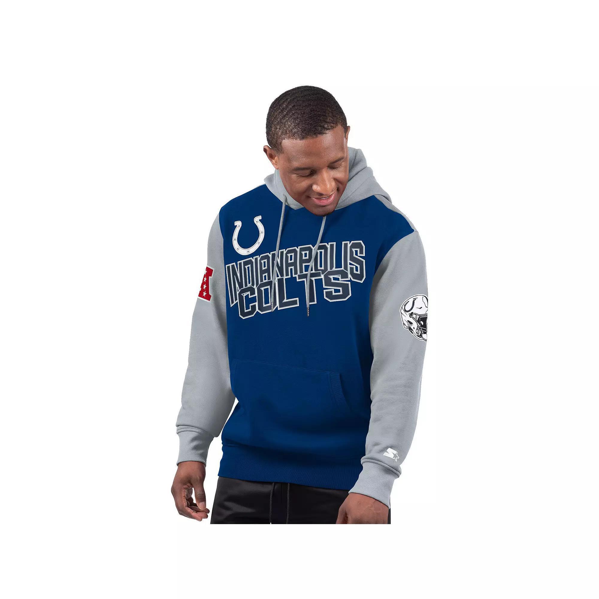 Men's Starter Royal Indianapolis Colts Extreme Pullover Hoodie, Size: Large, Blue Product Image
