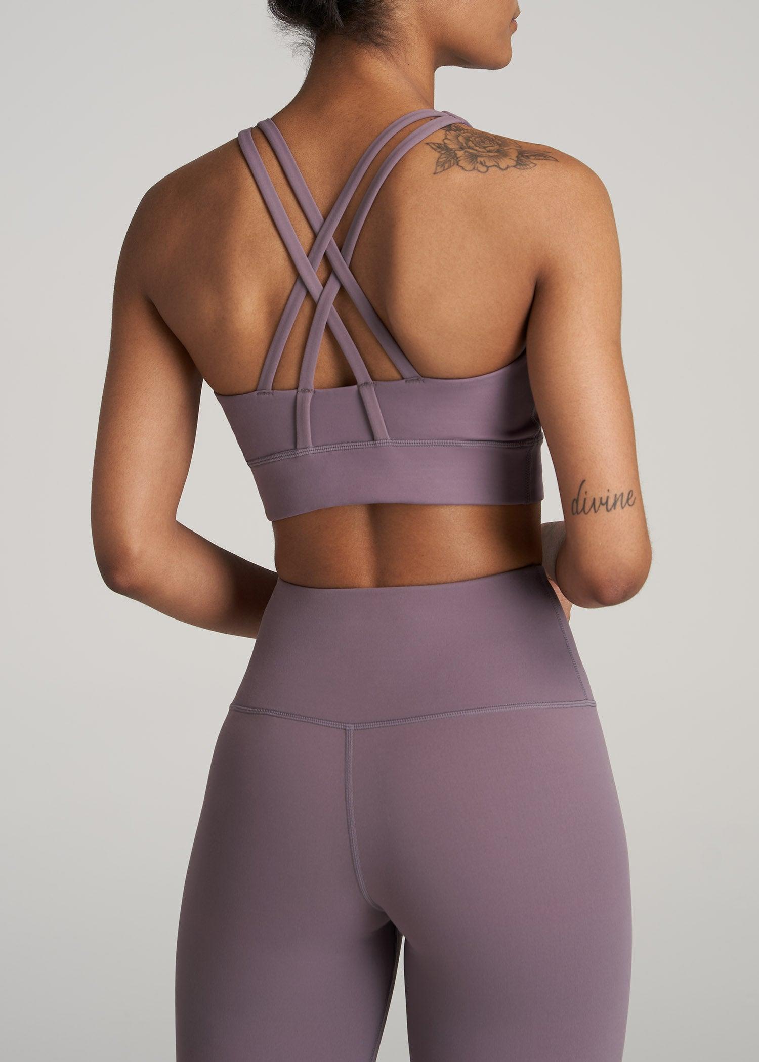 Women's Balance Crisscross Tall Sports Bra in Smoked Mauve Product Image