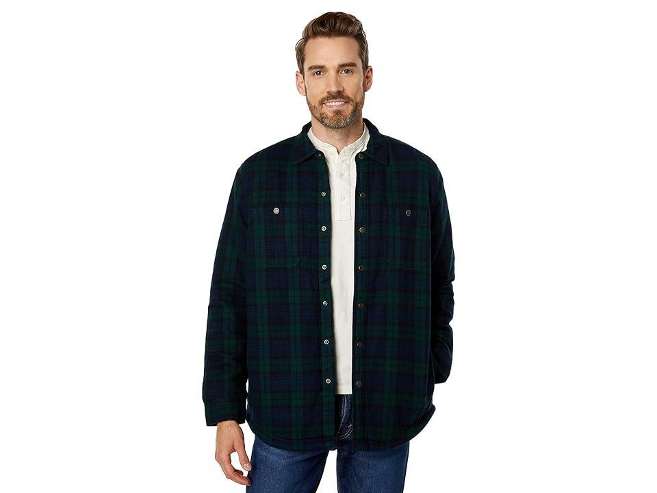 L.L.Bean Sherpa Lined Scotch Plaid Shirt Long Sleeve Regular (Indigo Tartan) Men's Clothing Product Image