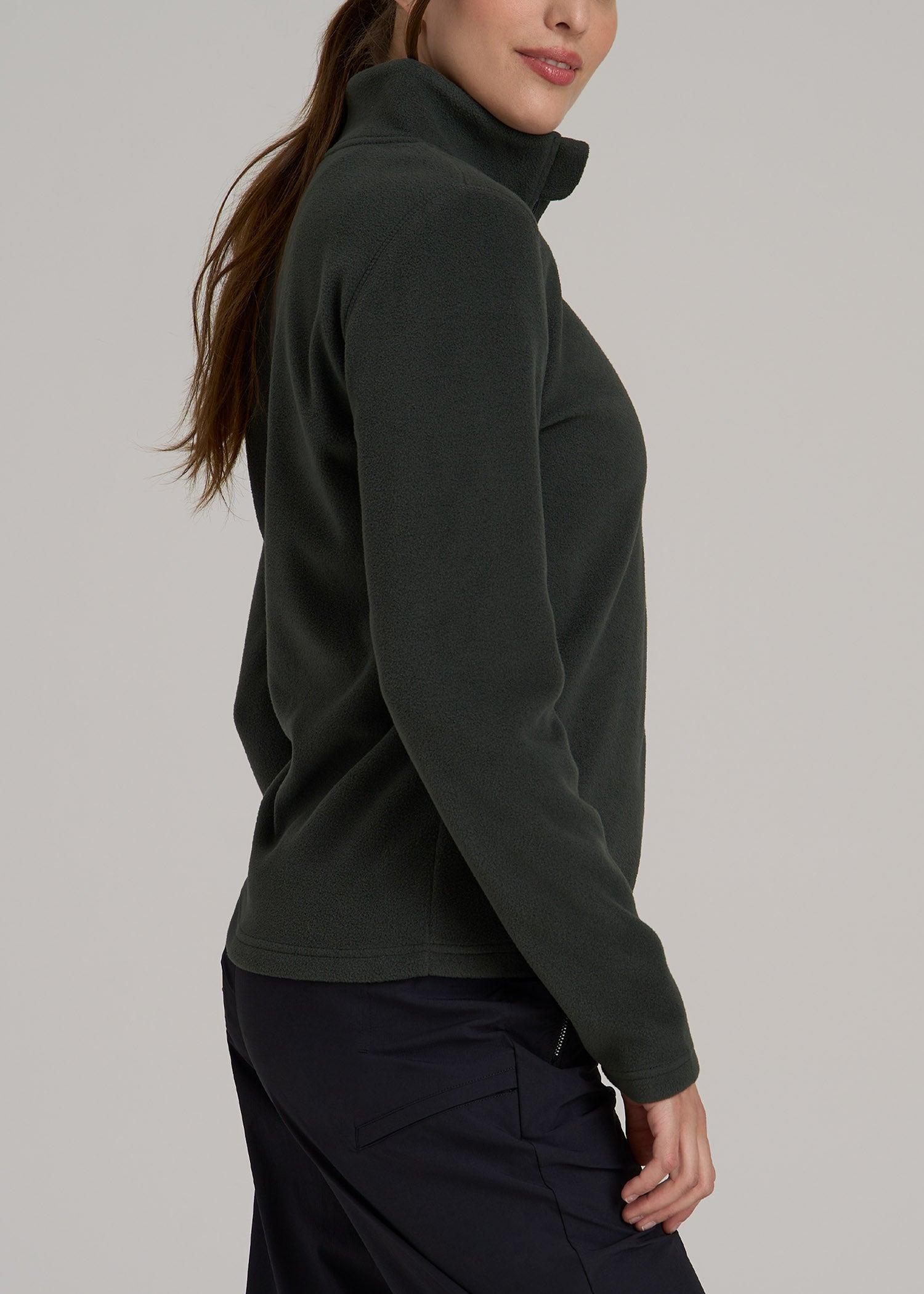 Half Zip Polar Fleece Pullover Sweater for Tall Women in Pine Grove Product Image