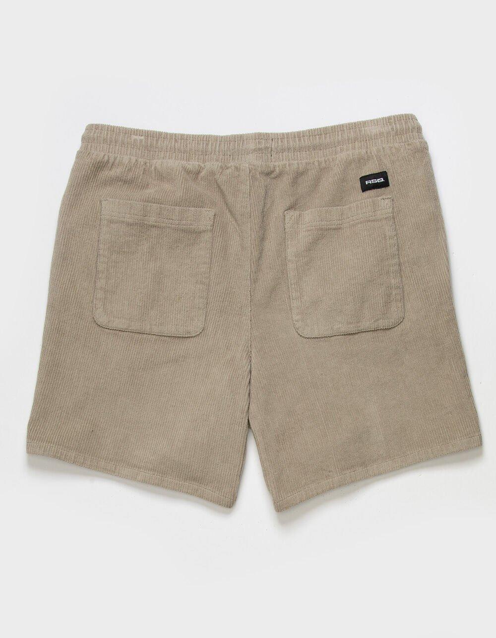 RSQ Mens 6’’ Cord Pull On Shorts - DRK STONE Product Image