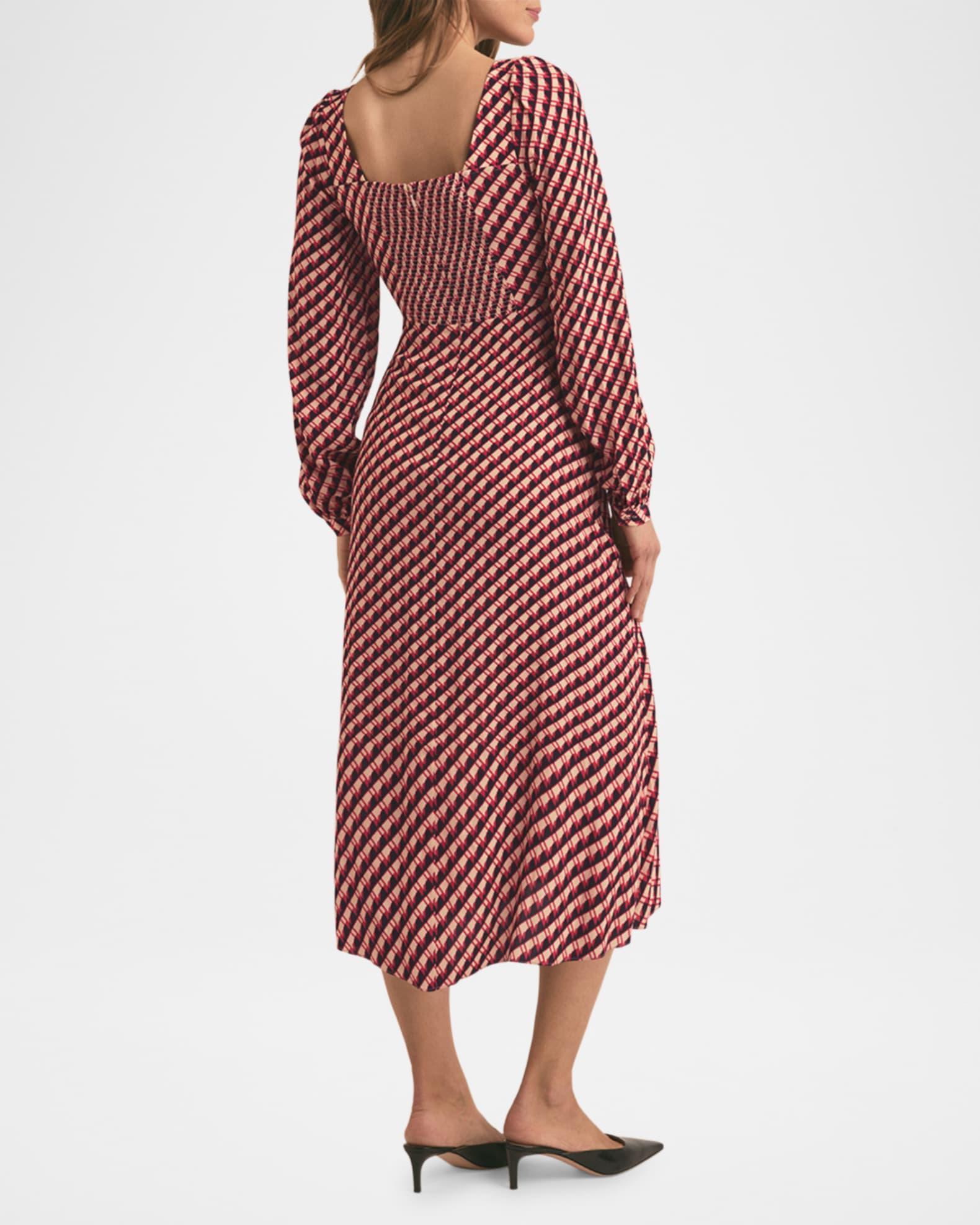 Vineyard Retro Houndstooth Maxi Dress Product Image