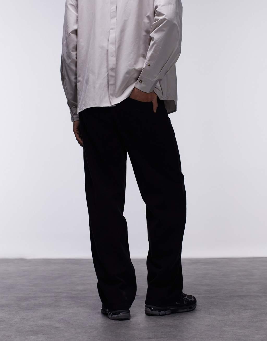 Topman baggy jeans in black Product Image