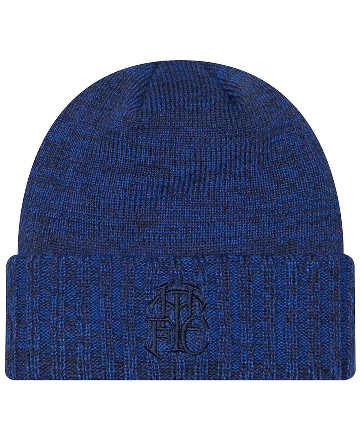 Mens New Era Navy Tottenham Hotspur Logo Heritage Cuffed Knit Hat, Tot Blue Product Image