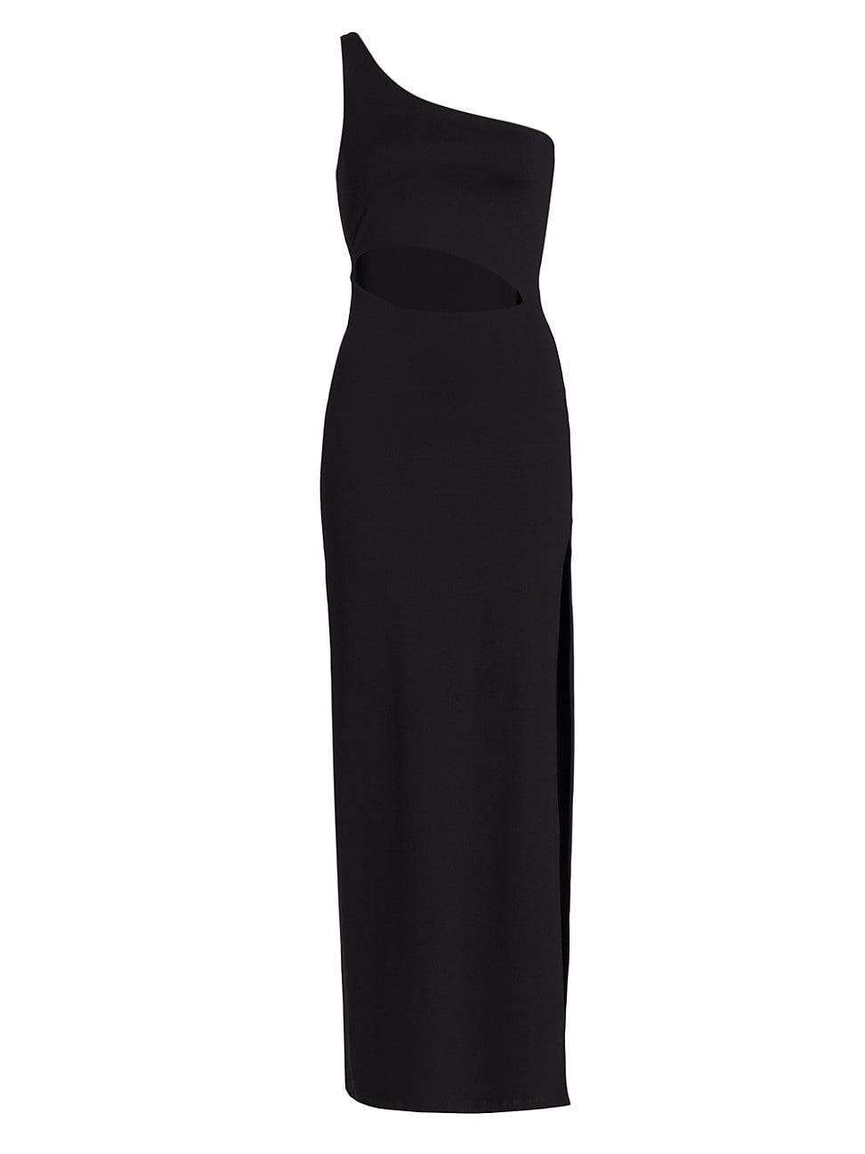 Susana Monaco One Shoulder Cutout Leg Slit Maxi Dress Product Image