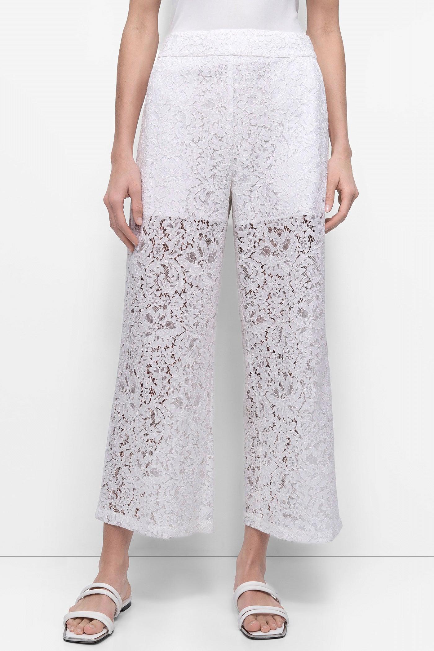 CROPPED LACE STRAIGHT LEG TROUSER Product Image