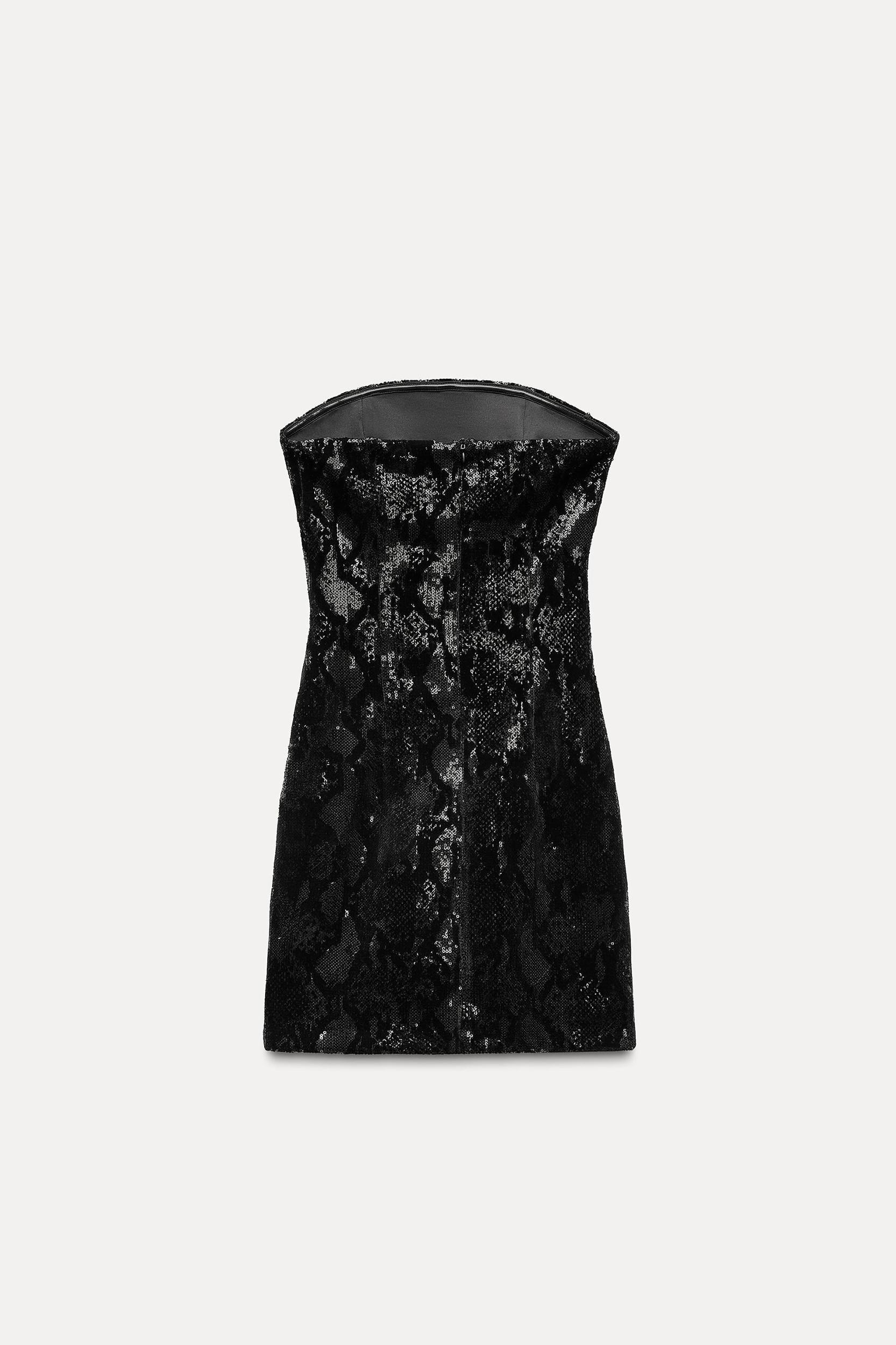 VELVET SEQUIN MINI DRESS Product Image