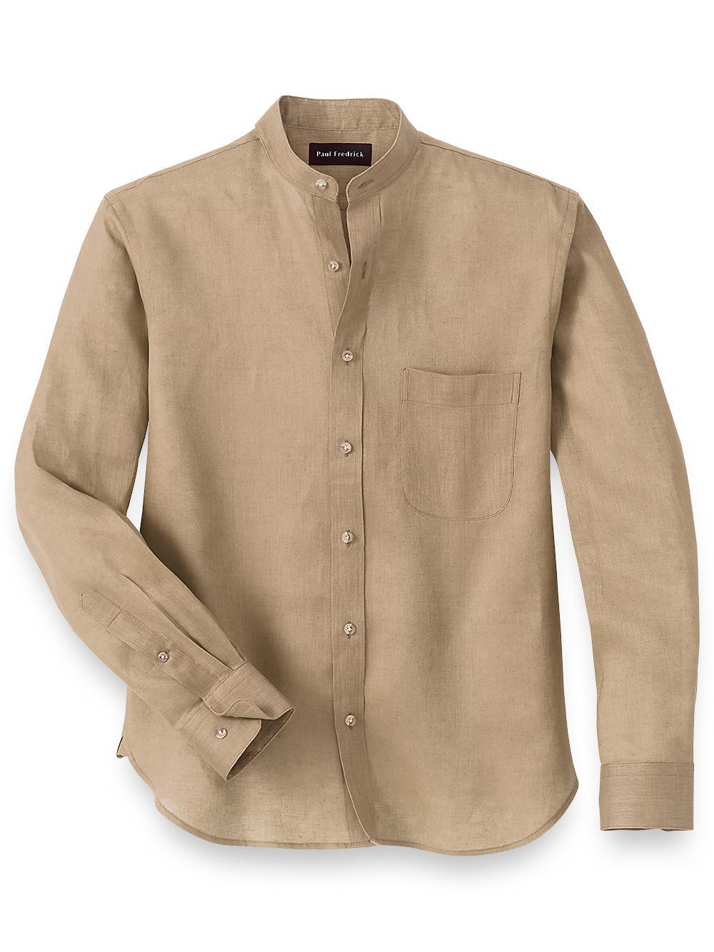 Linen Solid Casual Shirt - White Product Image