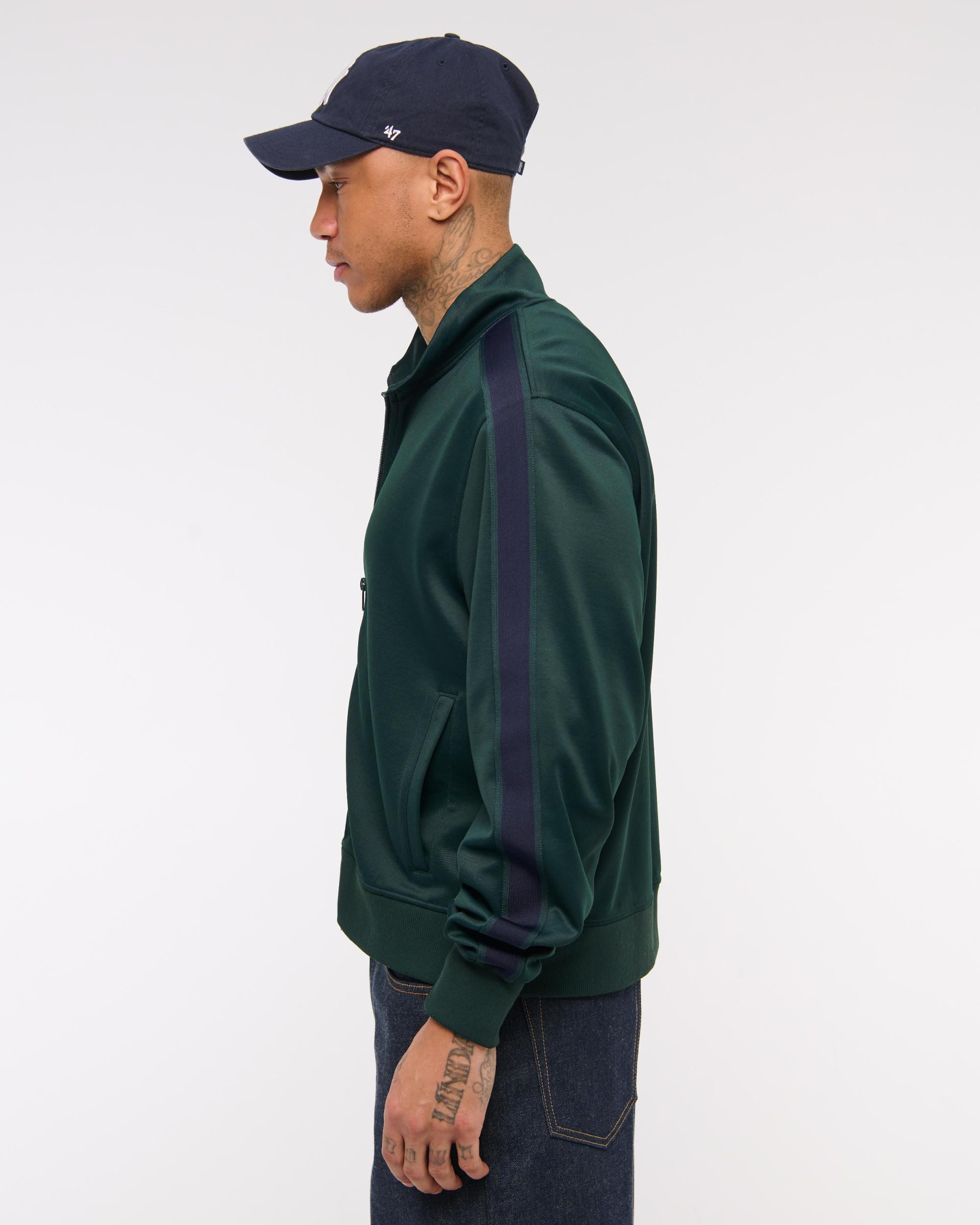 Cropped Tricot Full-Zip Jacket Product Image