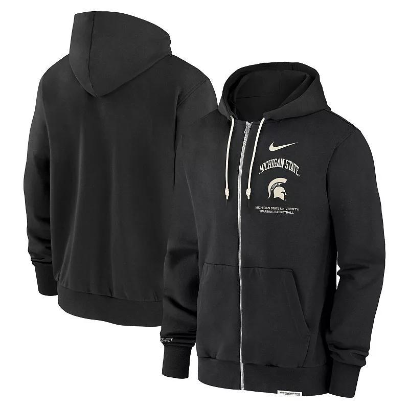 Men's Nike Black Michigan State Spartans On-Court Performance Full-Zip Hoodie, Size: XL Product Image