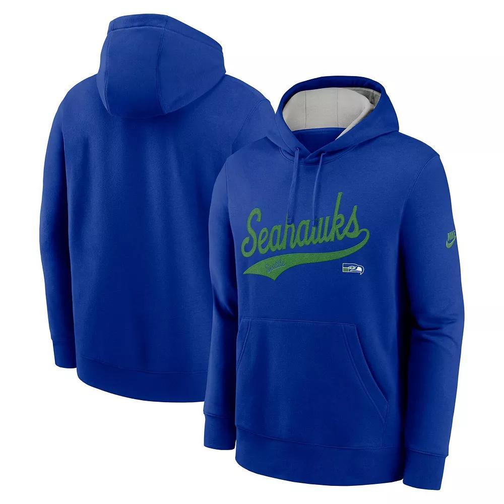 Men's Nike Royal New England Patriots Rewind Club Logo Pullover Hoodie, Size: XL, Blue Product Image