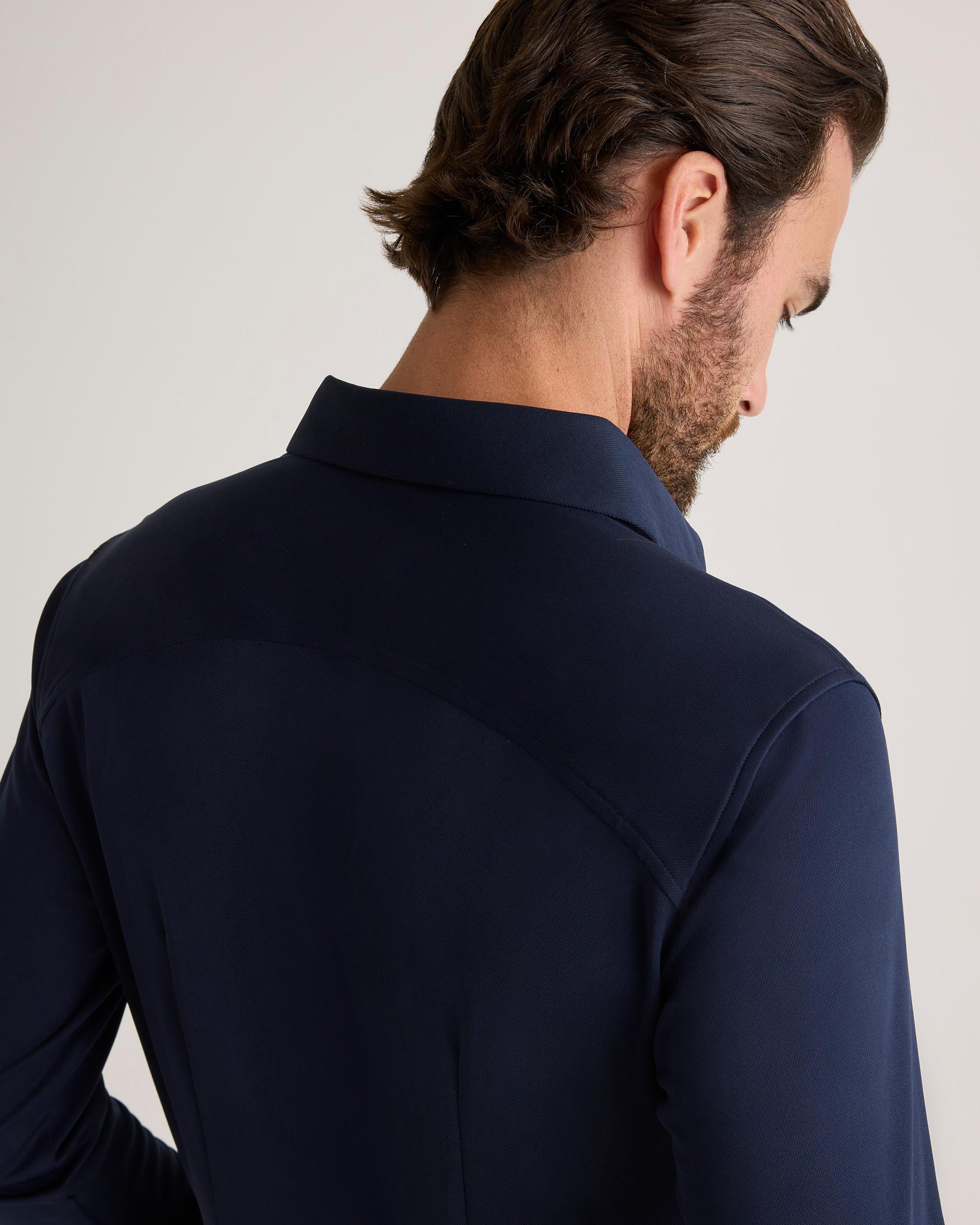 Quince | Men's Commuter Stretch Pique Long Sleeve Button Down 100% Polyester Product Image