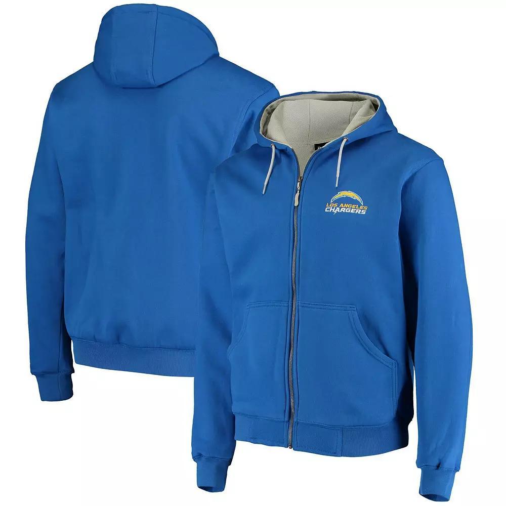 Mens Dunbrooke Royal Los Angeles Chargers Craftsman Thermal-Lined Full-Zip Hoodie Product Image