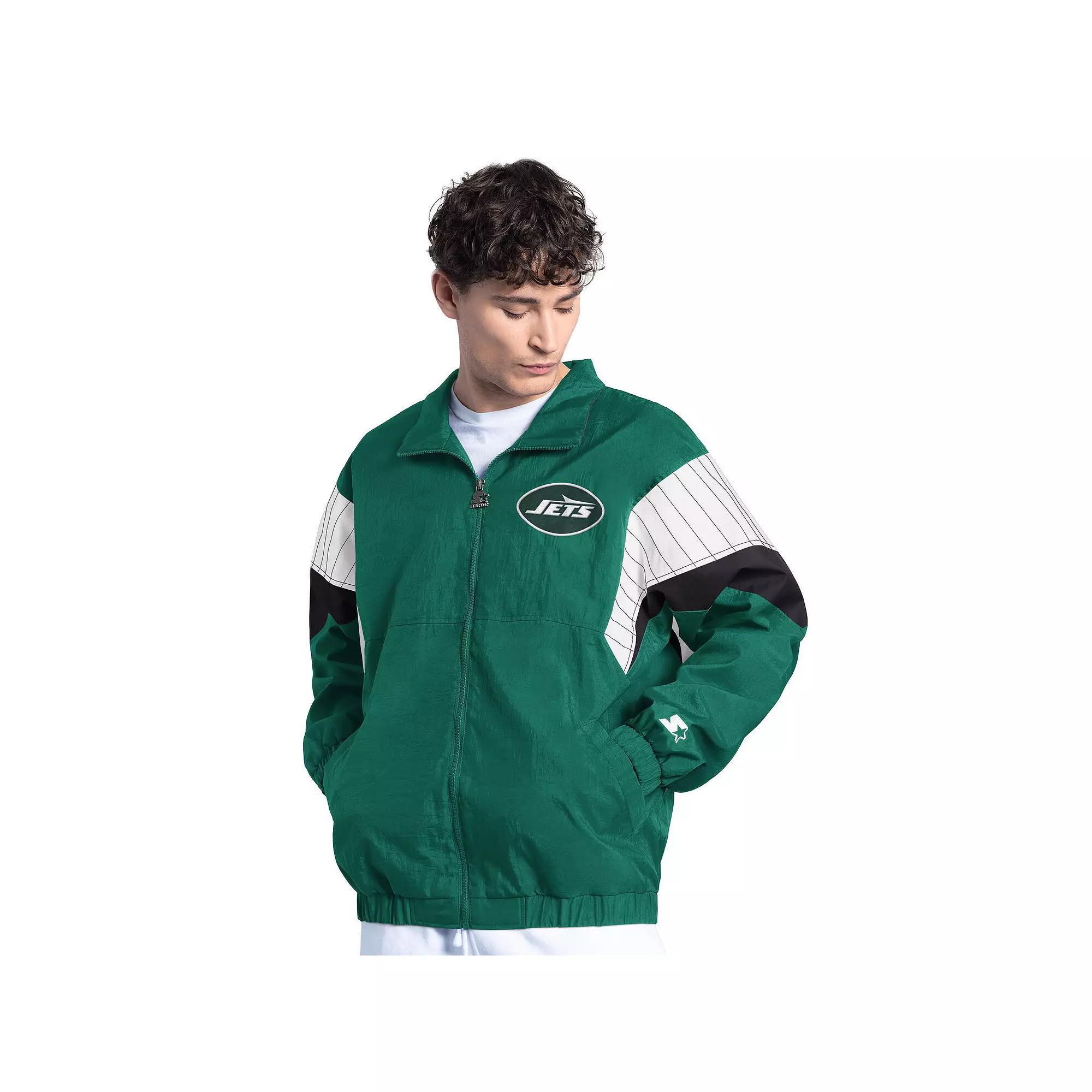 Men's Starter Navy Dallas Cowboys Yard Line Full-Zip Jacket, Size: Small, Blue Product Image