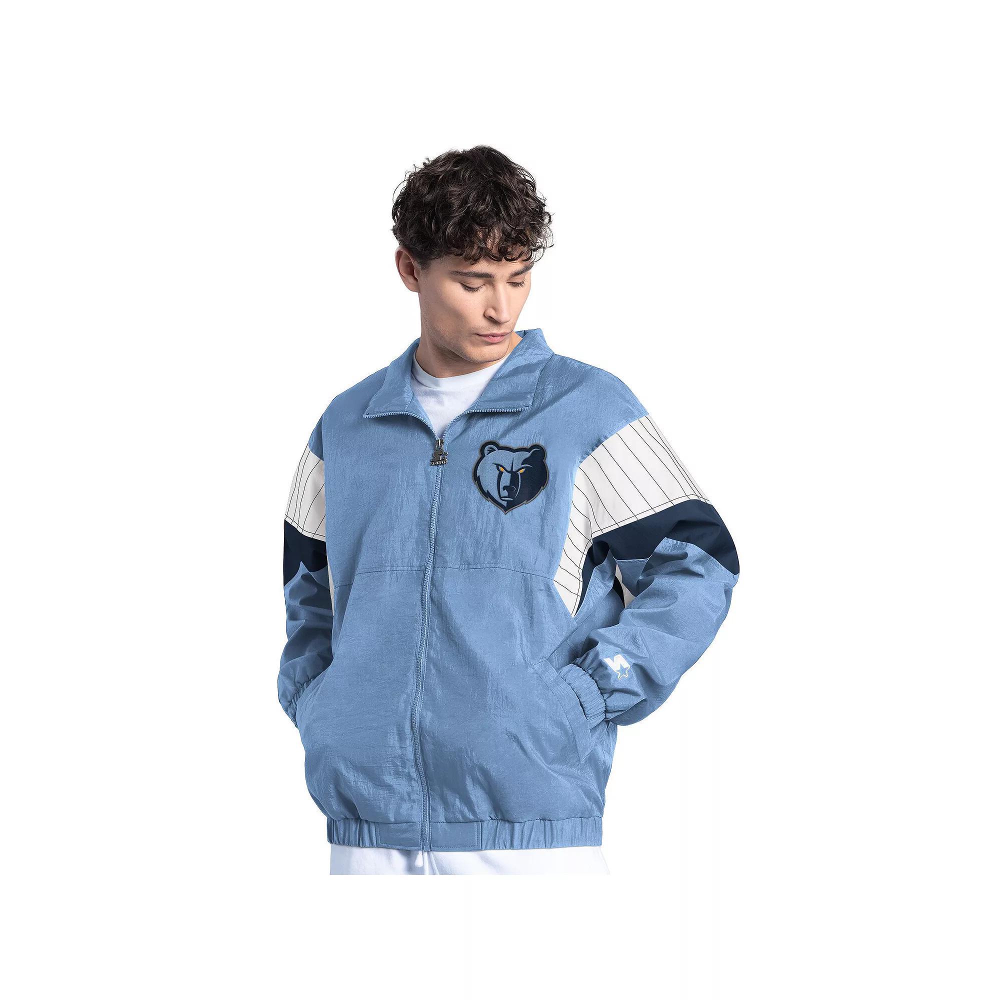 Men's Starter Light Blue Memphis Grizzlies Yard Line Full-Zip Jacket, Size: XL, Grz Light Product Image