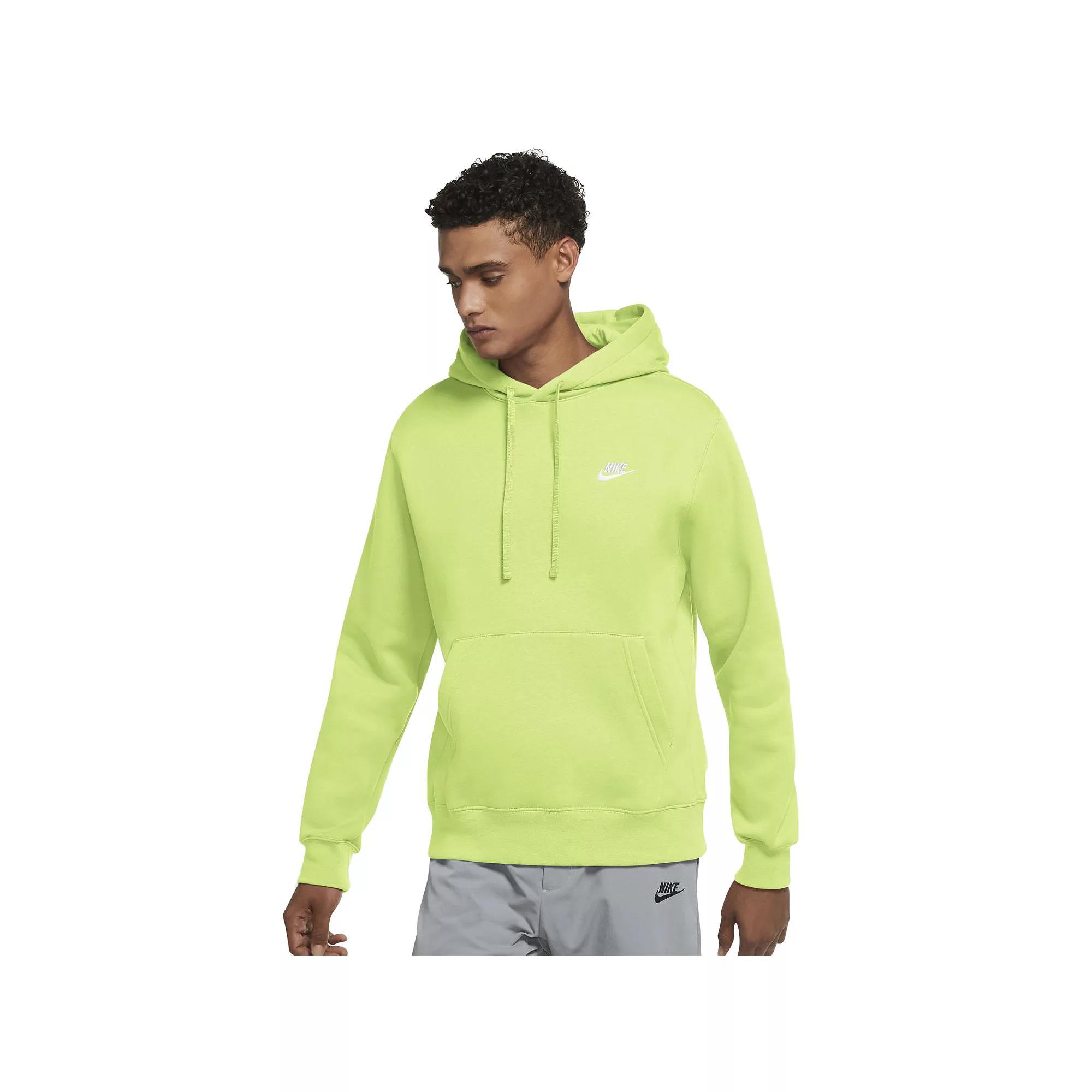 Men's Nike Sportswear Club Fleece Pullover Hoodie, Size: XL, Light Yellow Twist Product Image