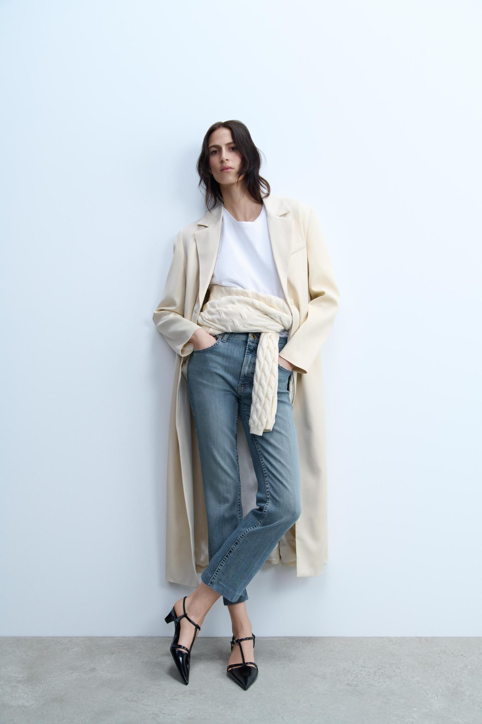 ZW COLLECTION HIGH WAIST CROPPED BOOTCUT JEANS Product Image
