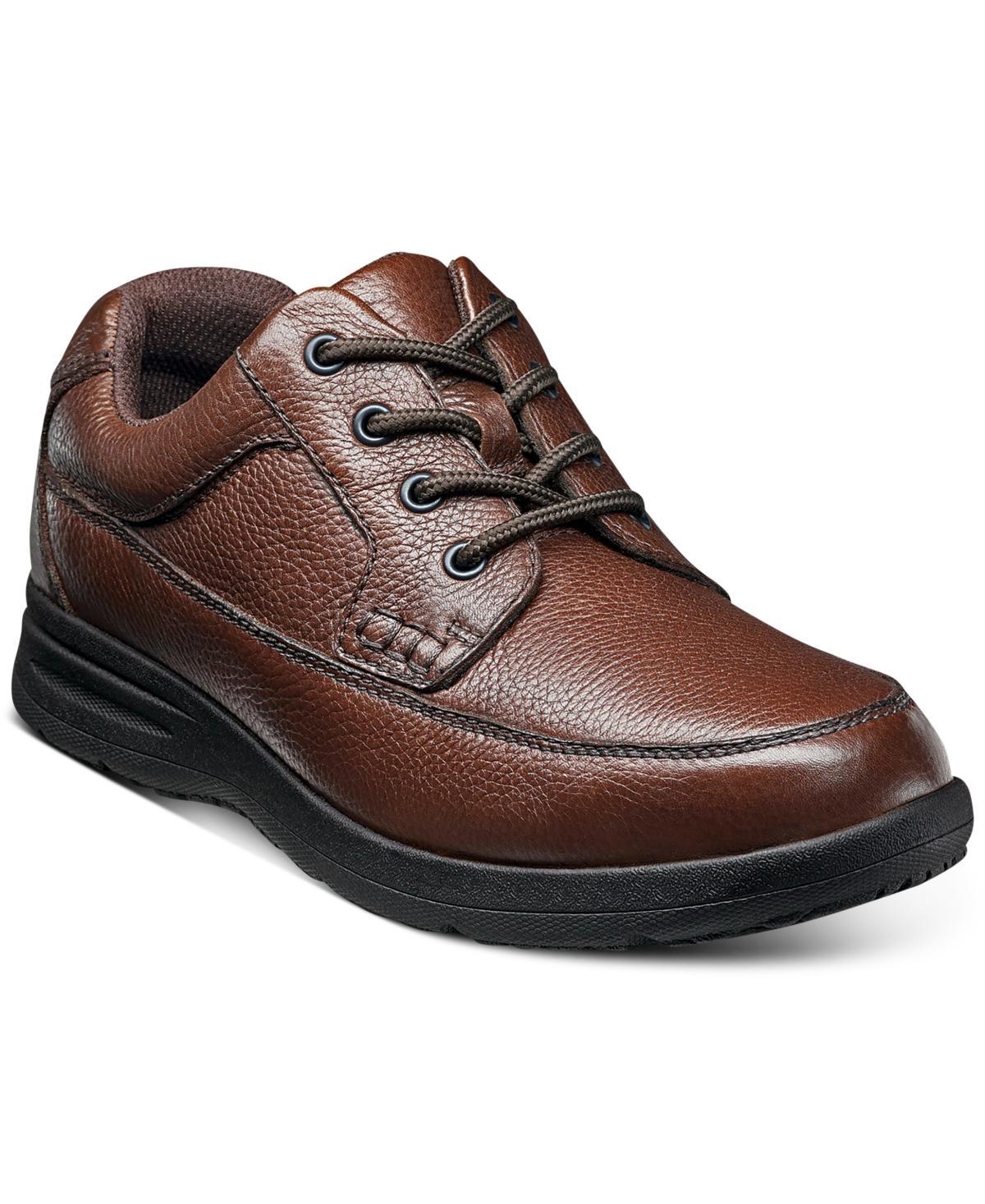 Nunn Bush Cam Mens Moc Toe Oxford Casual Shoes Red Tumble Product Image