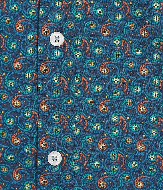 Cremieux Premium Denim Medium Paisley Print Stretch Long Sleeve Woven Shirt Product Image