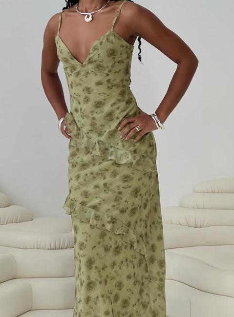 Teffoli Maxi Dress Green Product Image