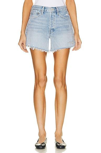 Agolde Parker Long Jean Shorts in Swapmeet Product Image