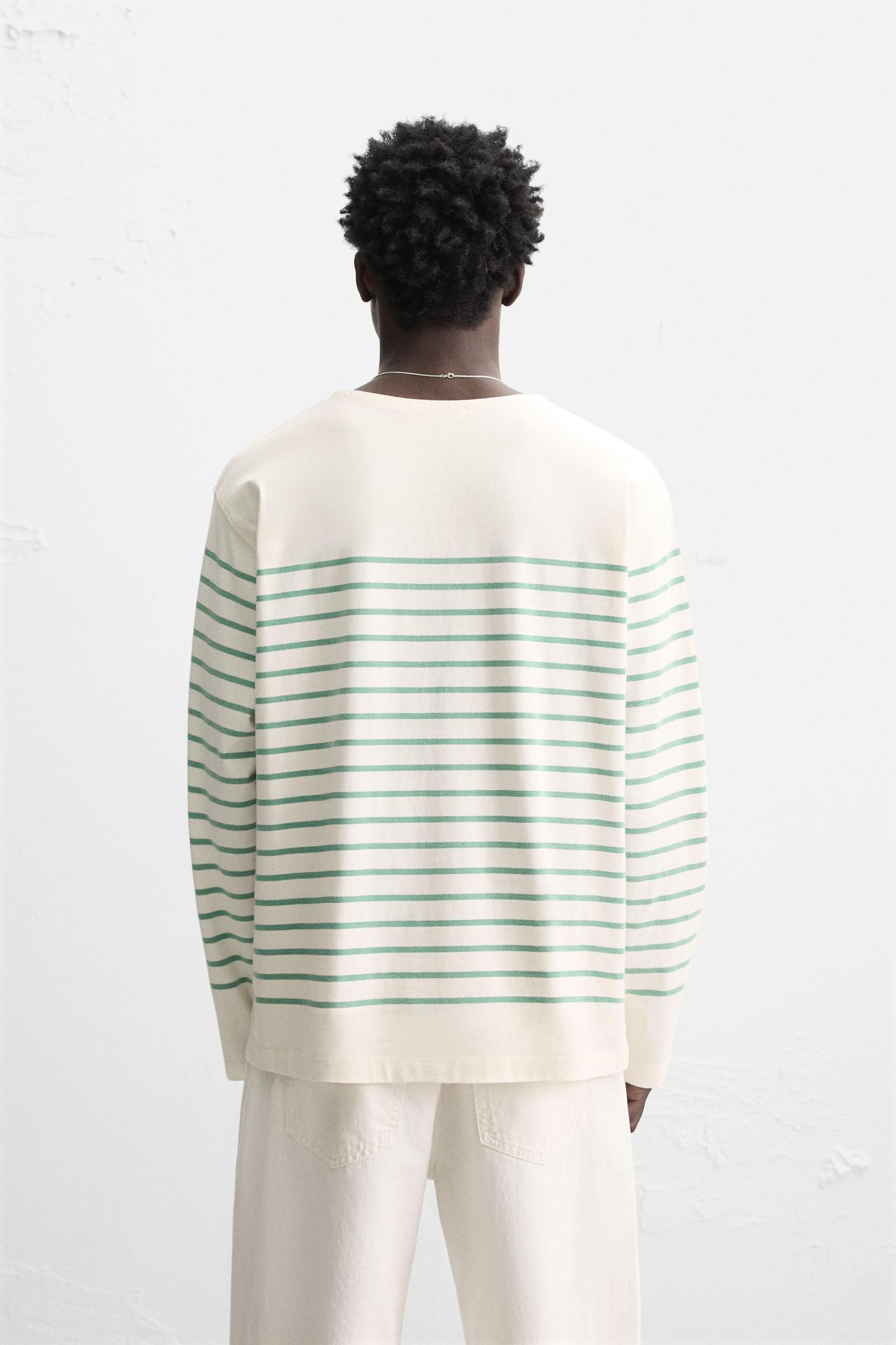 STRIPED JACQUARD T-SHIRT Product Image