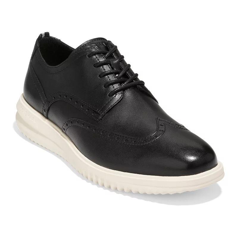 Cole Haan Grand+ Wingtip Men's Leather Oxford Shoes, Size: 8.5, Black Ivory Product Image