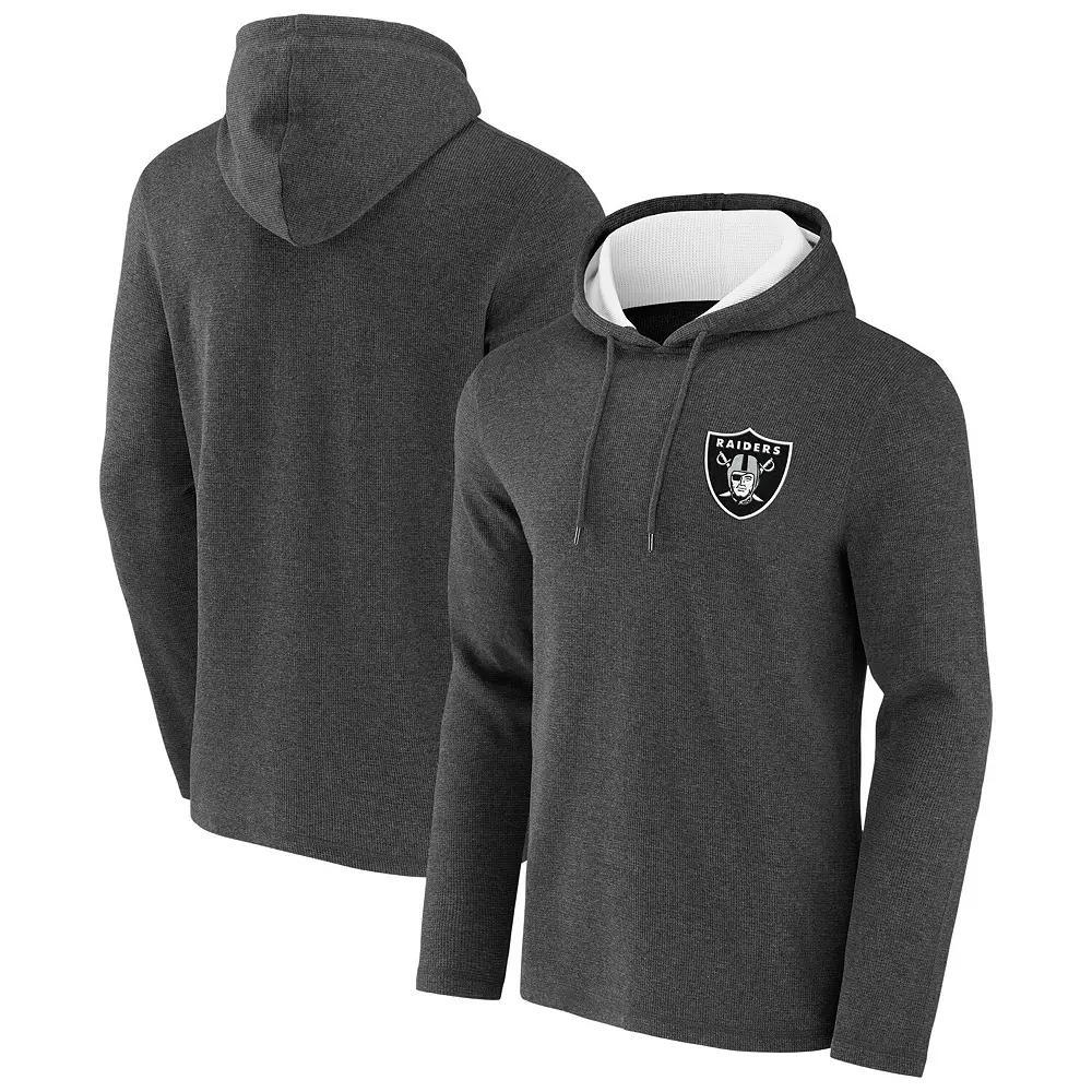 Men's NFL x Darius Rucker Collection by Fanatics Heathered Charcoal Las Vegas Raiders Waffle Knit Pullover Hoodie, Size: Small, Lvr Charco Product Image