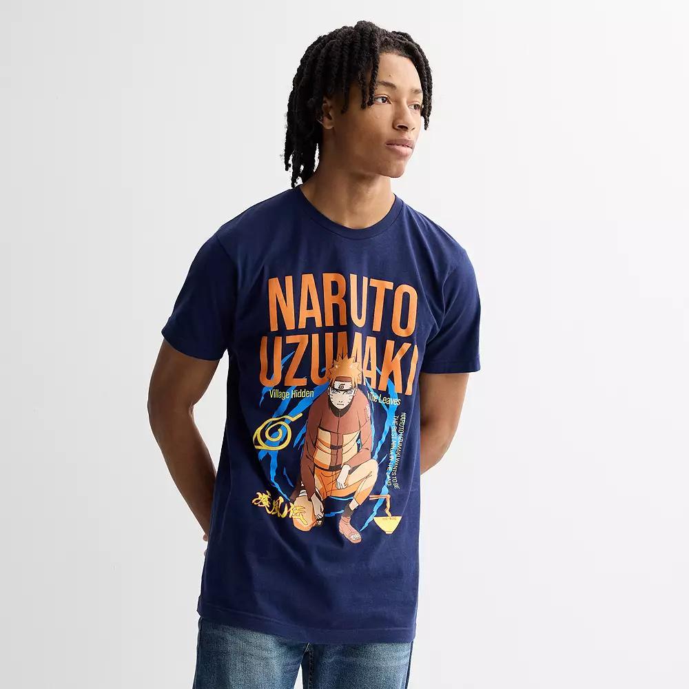 Men's Naruto Uzumaki Varsity Loaded Layout Tee, Size: XXL, Blue Product Image