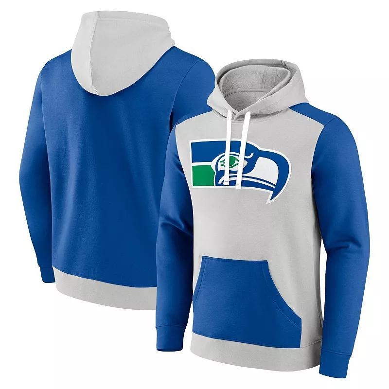 Men's Fanatics Branded Gray/Navy Chicago Bears Gridiron Classics Lost Step Pullover Hoodie, Size: Medium, Grey Product Image