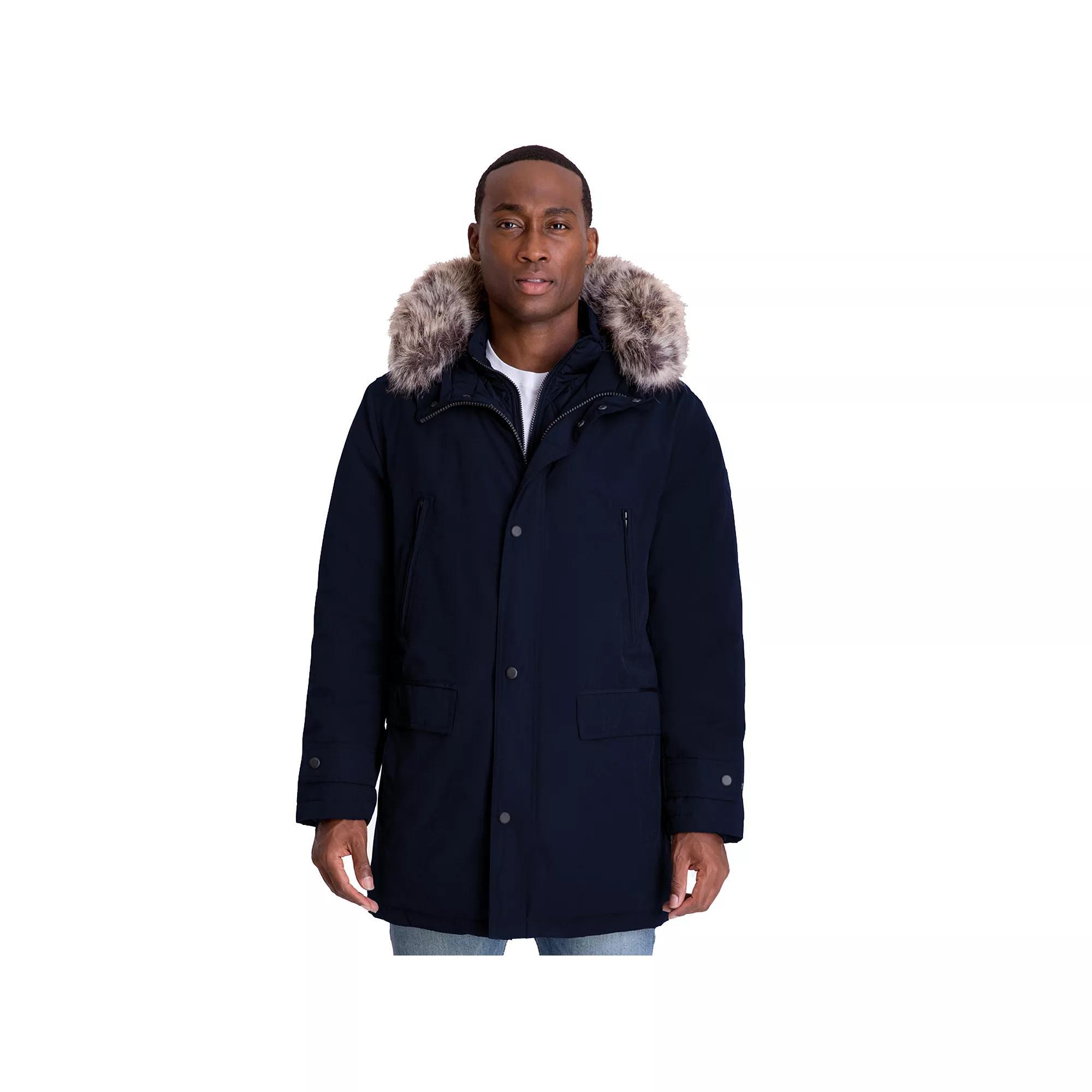 Men's London Fog Arctic Jacket, Size: Medium, Black Blue Product Image
