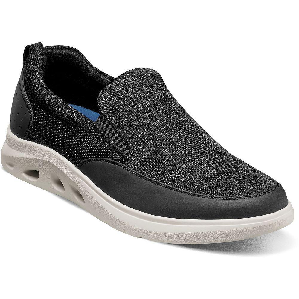 Nunn Bush® Ponte Knit Men's Moc Toe Slip-On Shoes, Size: 11, Black Team Product Image